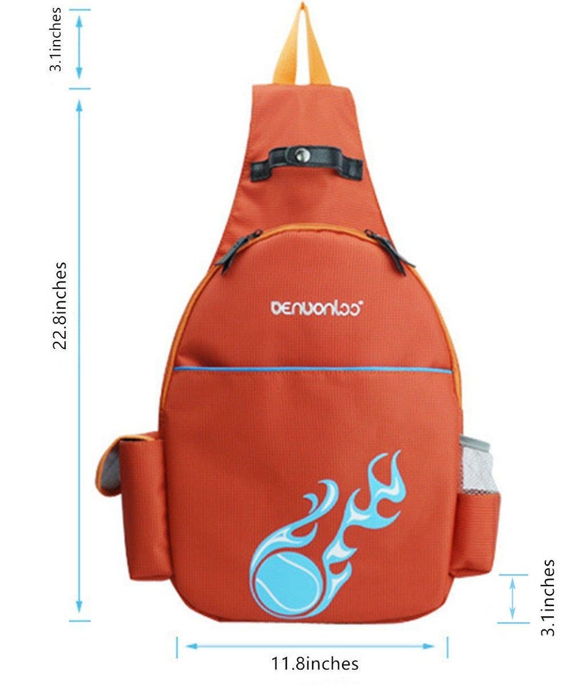 Klau Nylon Tennis Badminton Racquet Backpack Shoulder bag Outdoor Sports Bag Orange for Tennis Beginners - Image 2